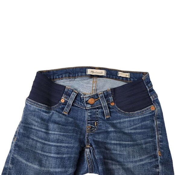 Madewell Jeans Womens 26 Blue Maternity Skinny Over the Belly Low Rise Stretch - Picture 3 of 11